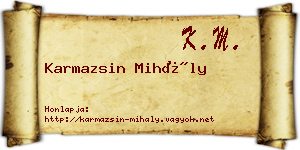 Karmazsin Mihály névjegykártya